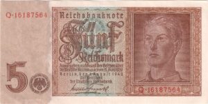 Fünfmarkschein der Reichsbank von 1942, Ro. 179, Vorderseite