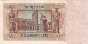 Fünfmarkschein der Reichsbank von 1942, Ro. 179, Rückseite