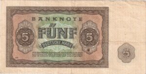 Fünfmarkschein der DDR von 1948, Rückseite